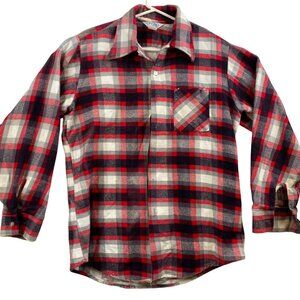 Prest-Rite Men's Flannel Shacket XL Plaid 100% Cotton Vintage June 15, 1978
